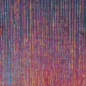 HomeRoots 5' Bold Blue and Orange Abstract Area Rug – Modern Design, Durable, Softens Spaces, Easy Care 8' X 10' Rectangle 385276