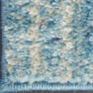 HomeRoots 5' Blue and Ivory Abstract Area Rug - Modern Design, Durable, Soft Pile for Any Room Decor Style 7' X 10' Rectangle 385286