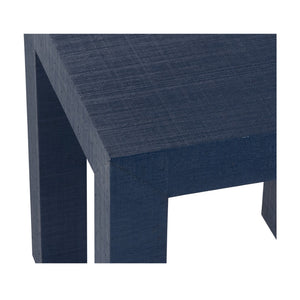 Chelsea House Sanibel Raffia-Wrapped Side Table In Vibrant Blue By Jamie Merida — Parsons Profile, Coastal Texture (24"X22") 385287