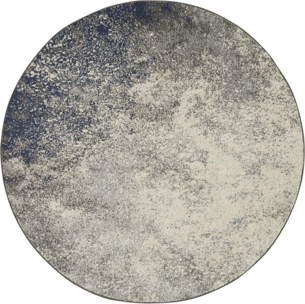HomeRoots 5' Gray and Ivory Abstract Area Rug - Modern Design for Comfort and Durability in Any Room 5? 385295