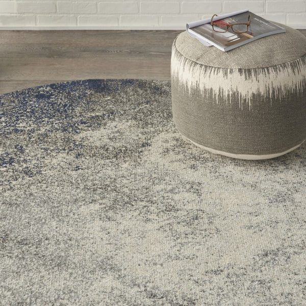 HomeRoots 5' Gray and Ivory Abstract Area Rug - Modern Design for Comfort and Durability in Any Room 5? 385295