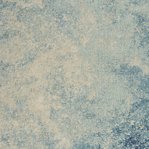 HomeRoots 5' Abstract Area Rug in Blue and Ivory - Modern Design for Stylish Living Rooms and Home Offices 5' X 7' Rectangle 385298