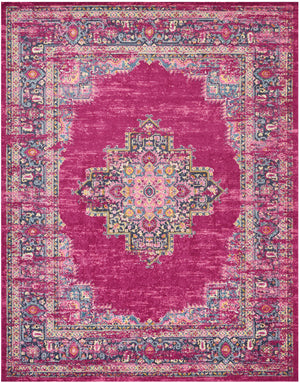 Homeroots 8' X 10' Fuchsia Power Loom Area Rug  Polypropylene 385313