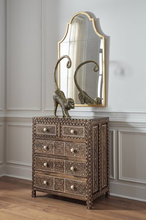 Chelsea House Standing Monkey Antique Brass Metal Sculpture 30.5" Tall — Regal, Lifelike Statement Accent For Home Decor 385318