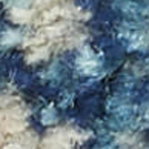 HomeRoots 5' Southwestern Distressed Area Rug in Blue and Ivory - Durable, Rustic Charm for Any Space 7' X 10' Rectangle 385336