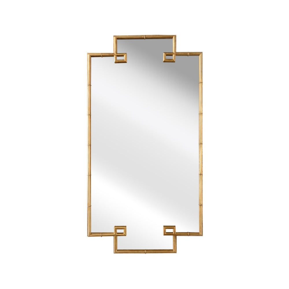 Chelsea House Bamboo Antique Gold Rectangular Mirror By Bradshaw Orrell — 50.5" X 27" Bamboo-Motif Frame, Versatile DéCor Appeal 385341