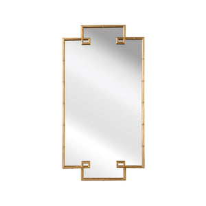 Chelsea House Bamboo Antique Gold Rectangular Mirror By Bradshaw Orrell — 50.5" X 27" Bamboo-Motif Frame, Versatile DéCor Appeal 385341