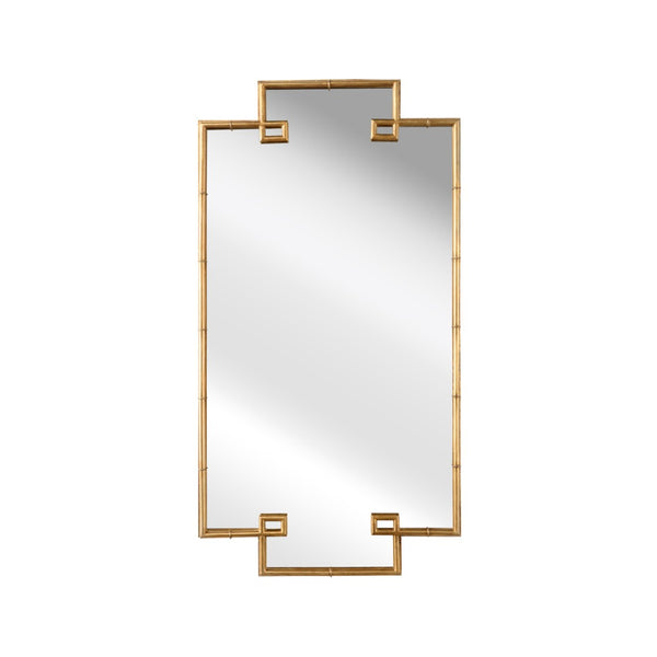 Chelsea House Bamboo Antique Gold Rectangular Mirror By Bradshaw Orrell — 50.5" X 27" Bamboo-Motif Frame, Versatile DéCor Appeal 385341