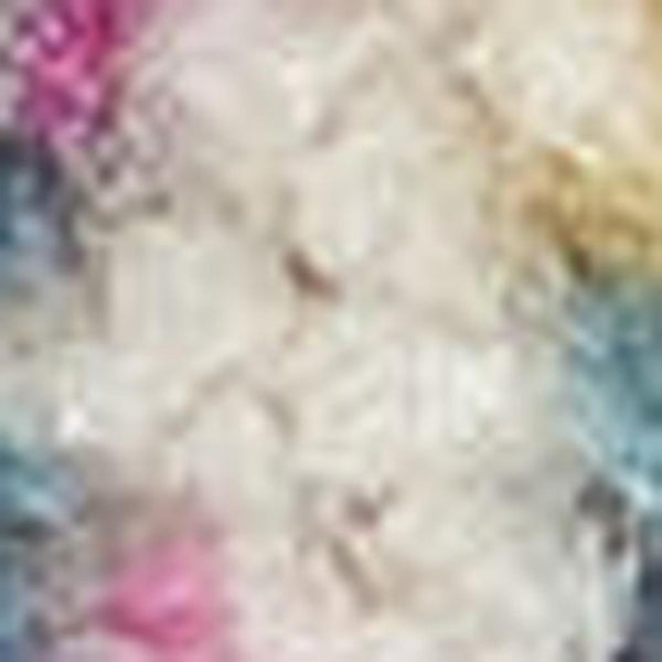 HomeRoots 5' Abstract Area Rug in Ivory and Blue - Modern Elegance for Living Rooms, Bedrooms & Offices 8' x 10' 385355
