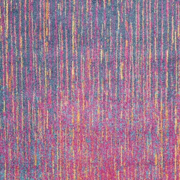 HomeRoots 5' Bold Blue and Orange Abstract Area Rug – Modern Design, Durable, Softens Spaces, Easy Care 7' X 10' Rectangle 385363