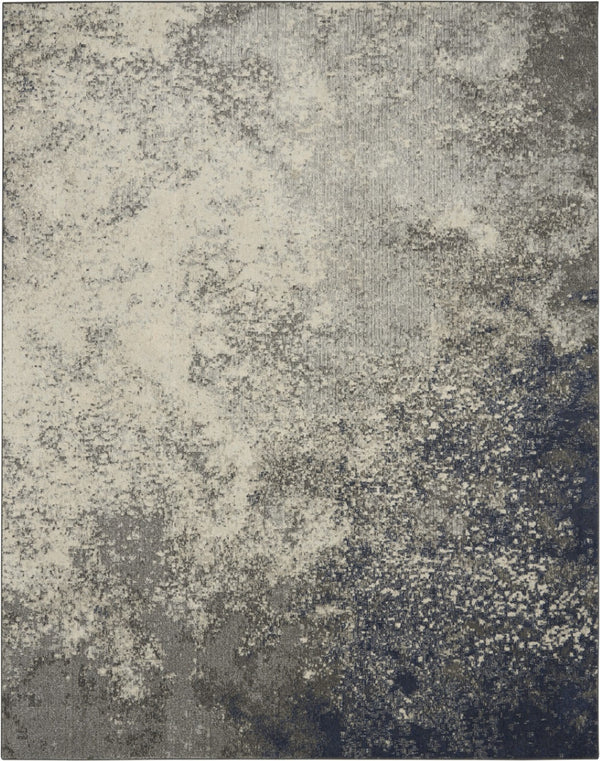 HomeRoots 5' Gray and Ivory Abstract Area Rug - Modern Design for Comfort and Durability in Any Room 7?x10? 385364