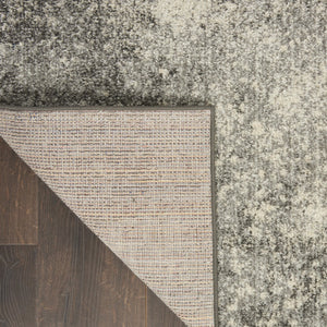 HomeRoots 5' Gray and Ivory Abstract Area Rug - Modern Design for Comfort and Durability in Any Room 7?x10? 385364