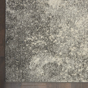 HomeRoots 5' Gray and Ivory Abstract Area Rug - Modern Design for Comfort and Durability in Any Room 8?x10? 385365