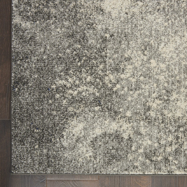 HomeRoots 5' Gray and Ivory Abstract Area Rug - Modern Design for Comfort and Durability in Any Room 8?x10? 385365