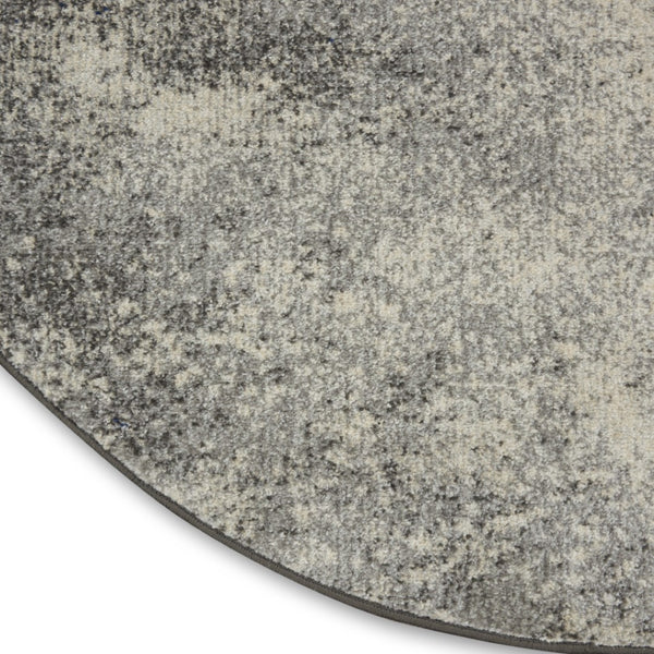 HomeRoots 5' Gray and Ivory Abstract Area Rug - Modern Design for Comfort and Durability in Any Room 8? 385366