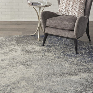 HomeRoots 5' Gray and Ivory Abstract Area Rug - Modern Design for Comfort and Durability in Any Room 8? 385366