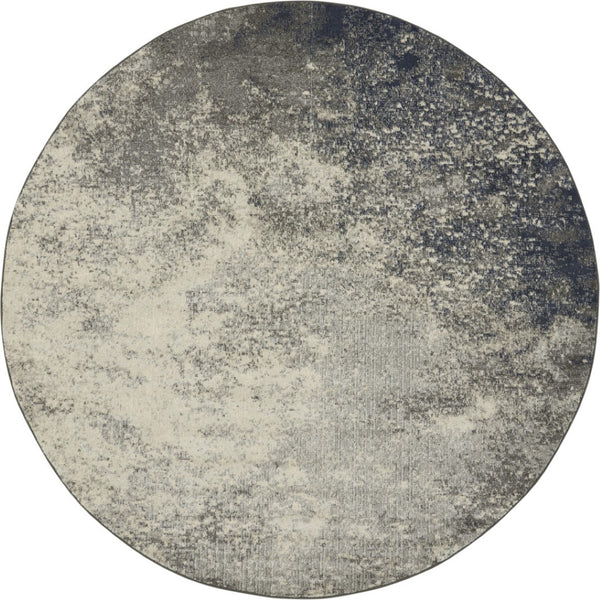 HomeRoots 5' Gray and Ivory Abstract Area Rug - Modern Design for Comfort and Durability in Any Room 8? 385366