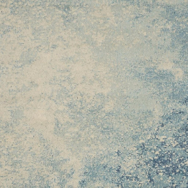 HomeRoots 5' Abstract Area Rug in Blue and Ivory - Modern Design for Stylish Living Rooms and Home Offices 8' X 10' Rectangle 385372