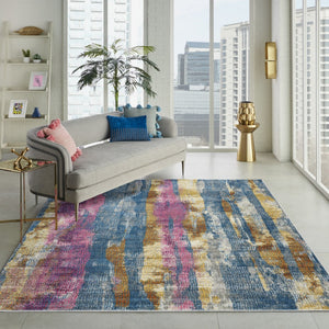 HomeRoots 8' Gray and Ivory Abstract Distressed Area Rug - Durable, Stylish, and Perfect for Any Room Decor 8' X 10' 385397