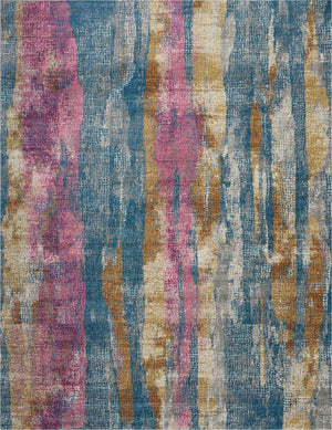 HomeRoots 8' Gray and Ivory Abstract Distressed Area Rug - Durable, Stylish, and Perfect for Any Room Decor 8' X 10' 385397