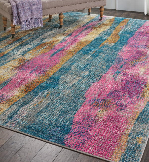 HomeRoots 8' Gray and Ivory Abstract Distressed Area Rug - Durable, Stylish, and Perfect for Any Room Decor 8' X 10' 385397