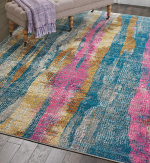 HomeRoots 8' Gray and Ivory Abstract Distressed Area Rug - Durable, Stylish, and Perfect for Any Room Decor 8' X 10' 385397
