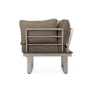 English Elm Christopher Knight Home® - Sterling Modern Corner & Coffee Table – Durable Aluminum, Khaki Finish, Versatile For Small Spaces 68939.00GRY