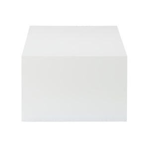 Chelsea House Equinox Sculptural Cocktail Table In High-Gloss White Lacquer With Hand-Applied Gold Leaf Accents 385418