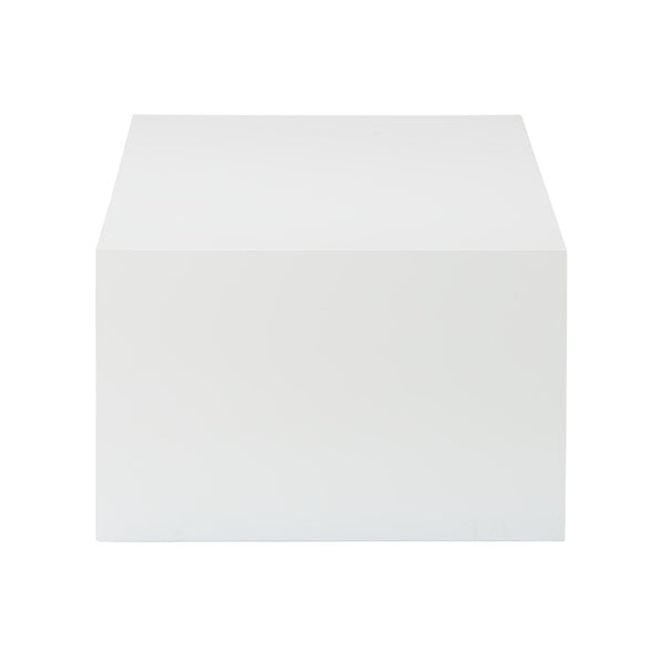 Chelsea House Equinox Sculptural Cocktail Table In High-Gloss White Lacquer With Hand-Applied Gold Leaf Accents 385418