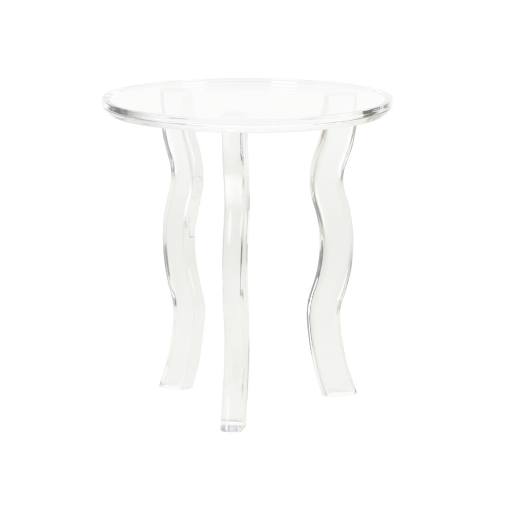 Chelsea House London Side Table By Bill Cain — Clear Acrylic Sculptural Accent, 24"H Minimalist Lamp Stand 385421