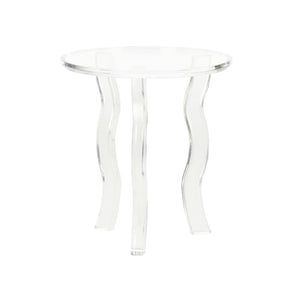 Chelsea House London Side Table By Bill Cain — Clear Acrylic Sculptural Accent, 24"H Minimalist Lamp Stand 385421