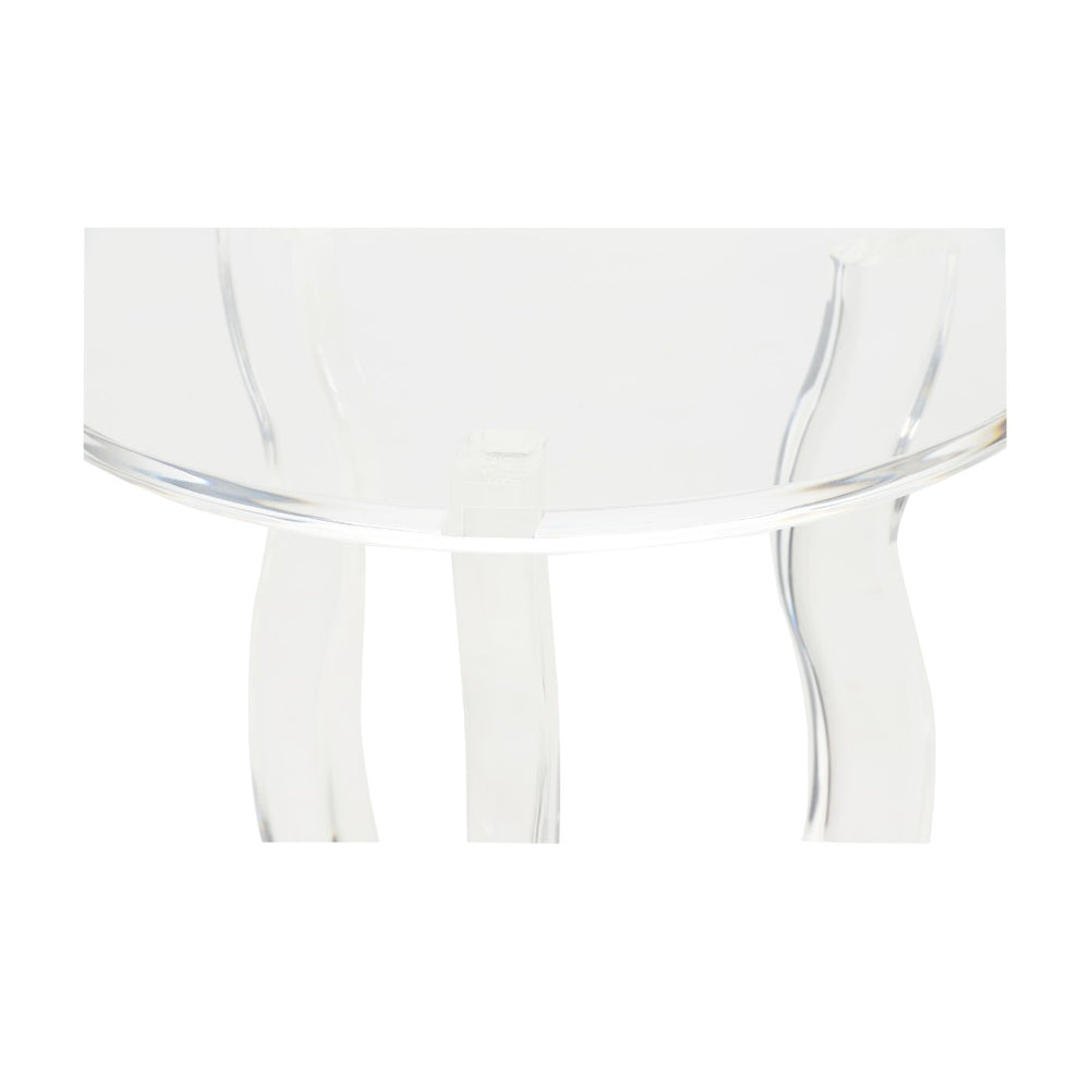 Chelsea House London Side Table By Bill Cain — Clear Acrylic Sculptural Accent, 24"H Minimalist Lamp Stand 385421