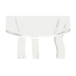 Chelsea House London Side Table By Bill Cain — Clear Acrylic Sculptural Accent, 24"H Minimalist Lamp Stand 385421