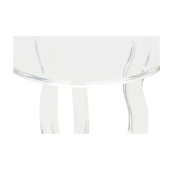 Chelsea House London Side Table By Bill Cain — Clear Acrylic Sculptural Accent, 24"H Minimalist Lamp Stand 385421