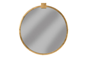 Chelsea House Eternity Round Mirror Gold Leaf 50" X 48" — Bradshaw Orrell Modern-Classic Beveled Focal Piece 385463