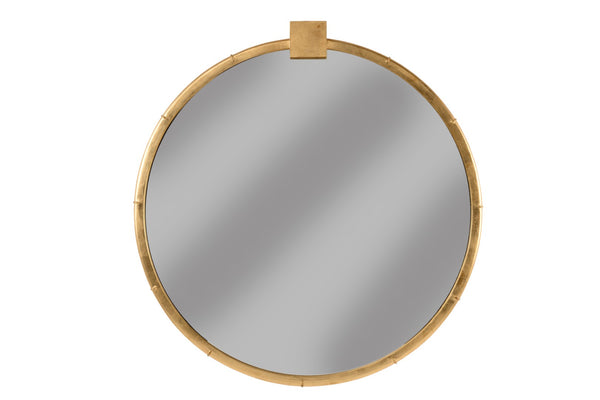 Chelsea House Eternity Round Mirror Gold Leaf 50" X 48" — Bradshaw Orrell Modern-Classic Beveled Focal Piece 385463