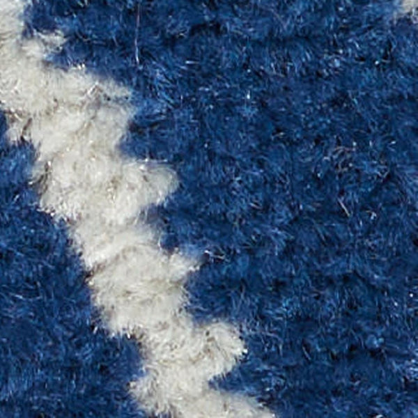 HomeRoots 5' Blue and Ivory Floral Area Rug - Timeless Elegance for Living Rooms & High-Traffic Spaces 5? x 7? 385479