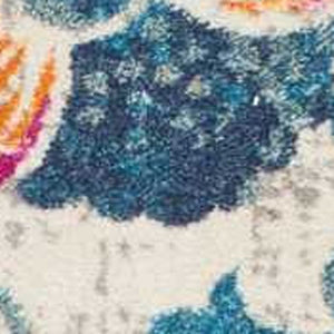 Homeroots 8' X 10' Ivory Floral Dhurrie Area Rug  Polypropylene 385490