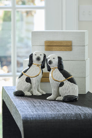 Chelsea House Raffia Two-Box Set With Removable Lids, White Raffia & Gold-Leaf Hardware For Chic Storage Decor 385491