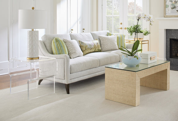 Chelsea House Raffia Two-Box Set With Removable Lids, White Raffia & Gold-Leaf Hardware For Chic Storage Decor 385491