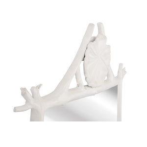 Chelsea House Grotto Mirror By Kristi Nelson — 48.5" Vertical Faux Bois White Frame, Full-Length Coastal Elegance 385500