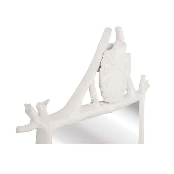 Chelsea House Grotto Mirror By Kristi Nelson — 48.5" Vertical Faux Bois White Frame, Full-Length Coastal Elegance 385500