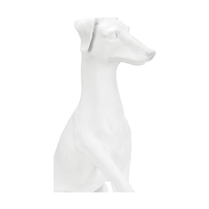 Chelsea House Greyhound Claire Bell Matte White Sculpture — 27.5" Tall Contemporary Mantel Accent With Base 385520