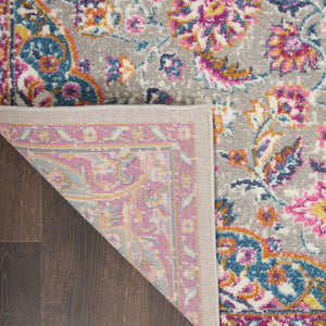 HomeRoots 5' Gray and Ivory Medallion Area Rug - Timeless Elegance for Living Spaces, Soft and Durable Design 8' X 10' Rectangle 385524