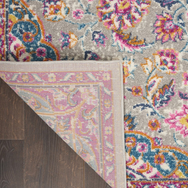 HomeRoots 5' Gray and Ivory Medallion Area Rug - Timeless Elegance for Living Spaces, Soft and Durable Design 8' X 10' Rectangle 385524