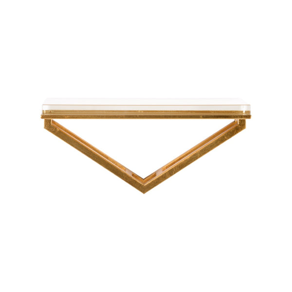 Chelsea House Lila Satin Gold Wall Bracket With Clear Acrylic Shelf — Compact 12" Modern Display By Shayla Copas 385530