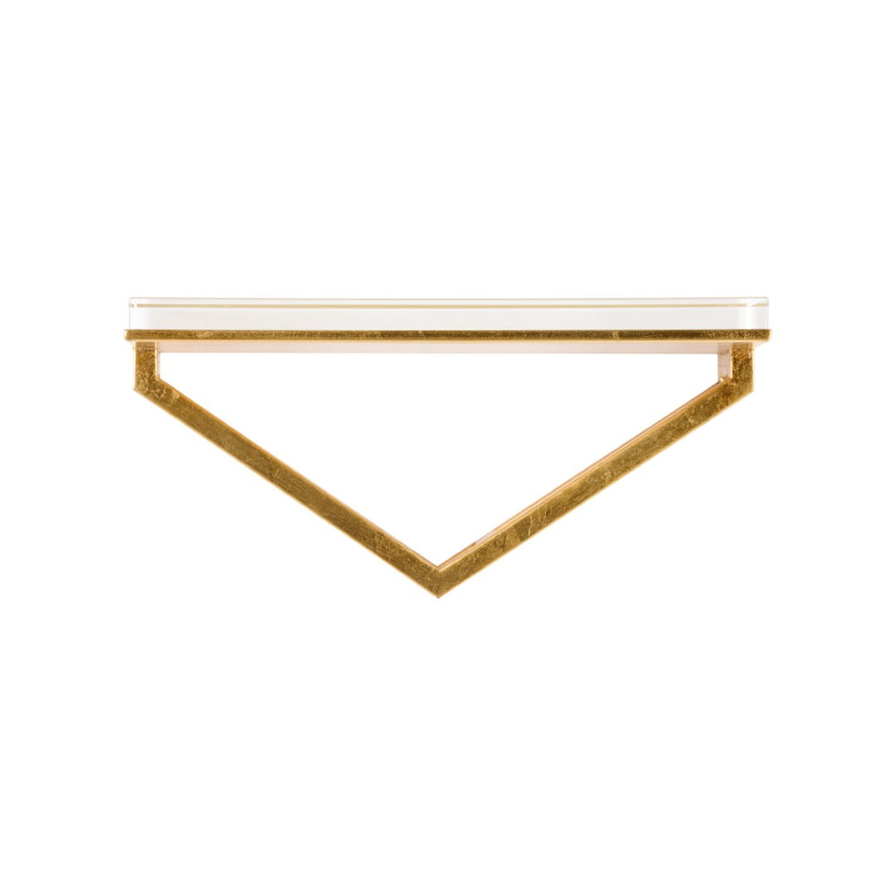 Chelsea House Lila Satin Gold Wall Bracket With Clear Acrylic Shelf — Compact 12" Modern Display By Shayla Copas 385530