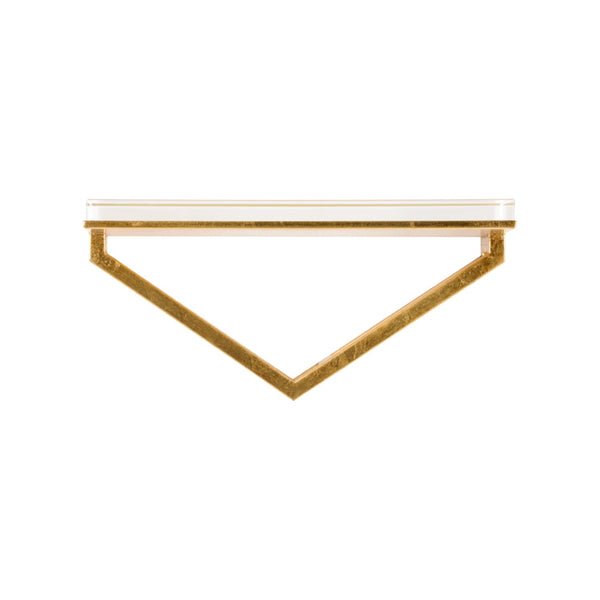 Chelsea House Lila Satin Gold Wall Bracket With Clear Acrylic Shelf — Compact 12" Modern Display By Shayla Copas 385530