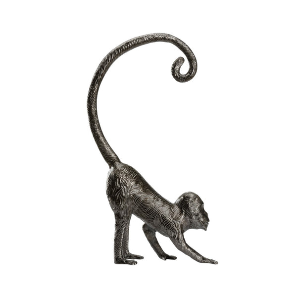 Chelsea House Standing Monkey Gunmetal Metal Sculpture 31" Tall — Slim Vertical Accent For Modern, Industrial Decor 385541
