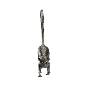 Chelsea House Standing Monkey Gunmetal Metal Sculpture 31" Tall — Slim Vertical Accent For Modern, Industrial Decor 385541